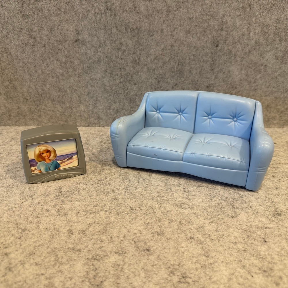 Barbie "So Real So Now" Blue Sofa and TV